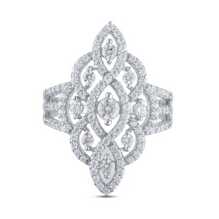 Diamond Lace Ring 1 ct tw Round-cut 10K White Gold | Kay