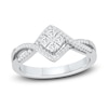 Thumbnail Image 0 of Diamond Cluster Ring 1/3 ct tw Round-cut 10K White Gold