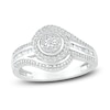 Thumbnail Image 1 of Diamond Flower Ring 3/8 ct tw Round & Baguette-cut Sterling Silver