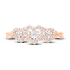 Thumbnail Image 1 of Diamond Three Heart Ring 1/6 ct tw Round-cut 10K Rose Gold