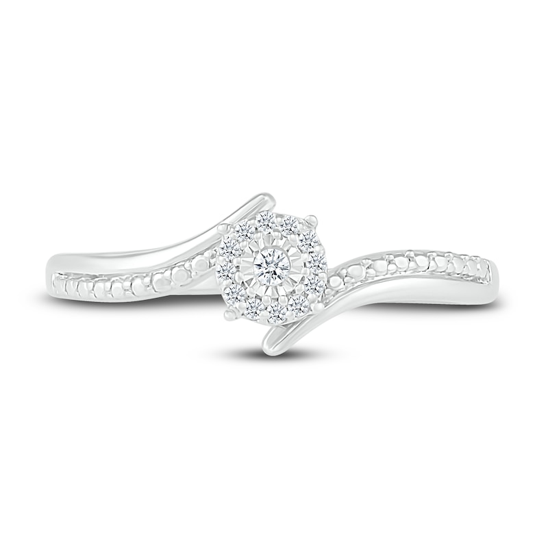 Main Image 2 of Diamond Promise Ring 1/20 ct tw Round-cut 10K White Gold