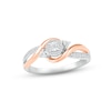 Thumbnail Image 1 of Diamond Promise Ring 1/8 ct tw Round-cut Sterling Silver & 10K Rose Gold