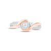 Thumbnail Image 2 of Diamond Promise Ring 1/8 ct tw Round-cut Sterling Silver & 10K Rose Gold