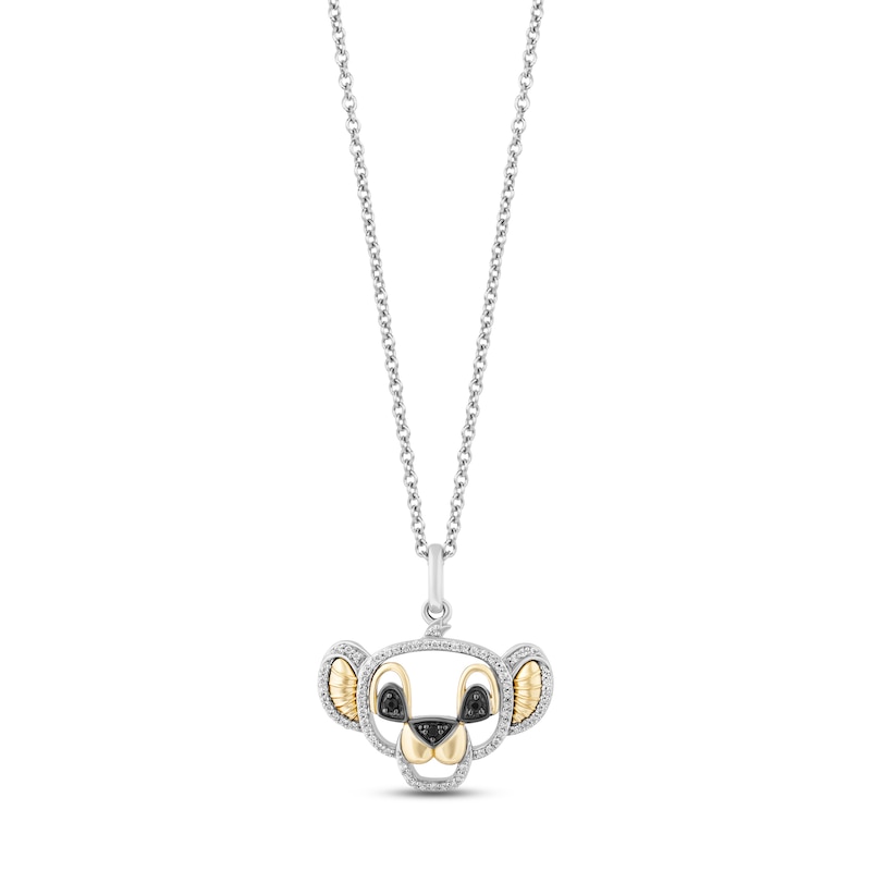 Disney Treasures The Nightmare Before Christmas Diamond Necklace 1/15 ct tw  Sterling Silver & 10K Rose Gold 19