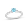 Thumbnail Image 1 of Hallmark Diamonds Swiss Blue Topaz Promise Ring 1/10 ct tw Sterling Silver