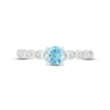 Thumbnail Image 3 of Hallmark Diamonds Swiss Blue Topaz Promise Ring 1/10 ct tw Sterling Silver