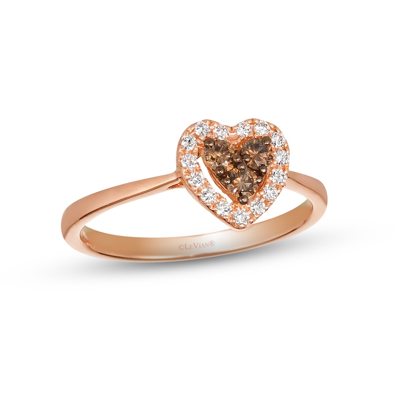 Le Vian Diamond Heart Ring 1 4 Ct Tw 14k Strawberry Gold Kay