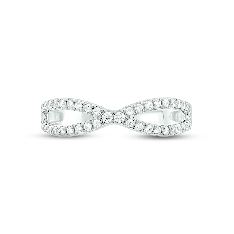 Main Image 3 of Diamond Infinity Ring 1/3 ct tw Round-cut 10K White Gold