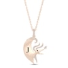 Thumbnail Image 1 of Disney Treasures The Nightmare Before Christmas Diamond Necklace 1/10 ct tw 10K Rose Gold 17&quot;