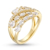 Thumbnail Image 2 of Diamond Bypass Ring 2-1/4 ct tw Oval & Round-cut 14K Yellow Gold