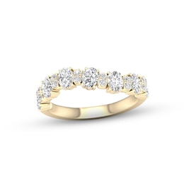 Diamond Ring 1-1/4 ct tw Oval & Round-cut 14K Yellow Gold