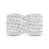 Thumbnail Image 1 of Lab-Created Diamonds by KAY Multi-Row Diamond Ring 2 ct tw 14K White Gold