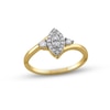 Thumbnail Image 1 of Diamond Marquise Promise Ring 1/5 ct tw Round-cut 10K Yellow Gold