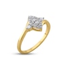 Thumbnail Image 2 of Diamond Marquise Promise Ring 1/5 ct tw Round-cut 10K Yellow Gold