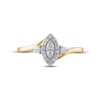 Thumbnail Image 3 of Diamond Marquise Promise Ring 1/5 ct tw Round-cut 10K Yellow Gold