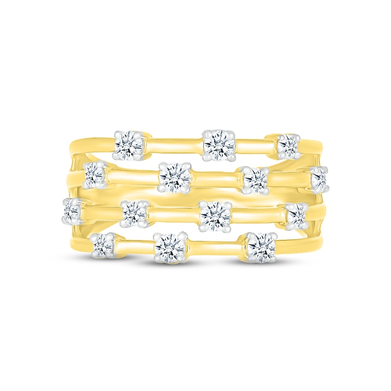 Diamond Stack Ring 1/2 ct tw Round-cut 10K Yellow Gold