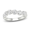 Thumbnail Image 1 of Diamond Wave Ring 1-1/4 ct tw Oval & Round-cut 14K White Gold