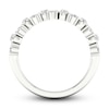 Thumbnail Image 4 of Diamond Wave Ring 1-1/4 ct tw Oval & Round-cut 14K White Gold