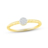 Thumbnail Image 1 of Multi-Diamond Rope Promise Ring 1/15 ct tw Round-cut 10K Yellow Gold