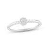 Thumbnail Image 0 of Multi-Diamond Rope Promise Ring 1/15 ct tw Round-cut 10K White Gold