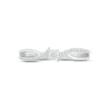 Thumbnail Image 1 of Diamond Split Bypass Promise Ring 1/10 ct tw Round-cut Sterling Silver