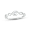 Thumbnail Image 0 of Diamond Twist Promise Ring 1/20 ct tw 10K White Gold