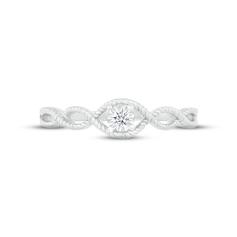 Diamond Twist Promise Ring 1/20 ct tw 10K White Gold