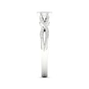 Thumbnail Image 3 of Multi-Diamond Center Oval Twist Promise Ring 1/6 ct tw Round-cut Sterling Silver