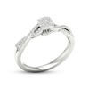 Thumbnail Image 1 of Multi-Diamond Cushion Twist Promise Ring 1/6 ct tw Sterling Silver