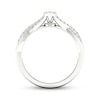 Thumbnail Image 3 of Multi-Diamond Cushion Twist Promise Ring 1/6 ct tw Sterling Silver