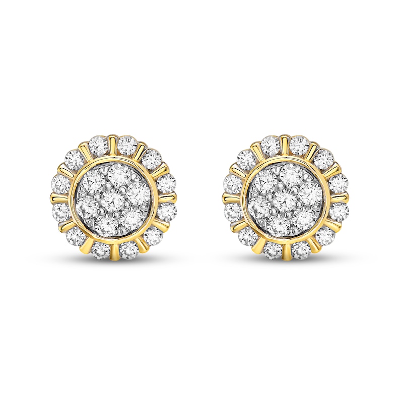 Main Image 2 of Lab-Grown Diamonds by KAY Stud Earrings 3/4 ct tw 14K Yellow Gold