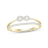 Thumbnail Image 1 of Diamond Infinity Ring 1/6 ct tw Round-cut 10K Yellow Gold