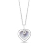 Thumbnail Image 1 of Hallmark Diamonds Mother of Pearl Heart Necklace 1/15 ct tw Sterling Silver 18&quot;