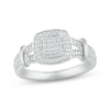 Thumbnail Image 1 of Diamond Split Cushion Ring 1/6 ct tw Round-cut Sterling Silver