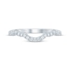 Thumbnail Image 3 of Diamond Contoured Wedding Band 1/5 ct tw 14K White Gold