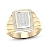 Thumbnail Image 0 of Multi-Diamond Center Scale Ring 1/2 ct tw Round-cut 10K Yellow Gold