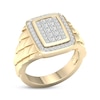 Thumbnail Image 1 of Multi-Diamond Center Scale Ring 1/2 ct tw Round-cut 10K Yellow Gold