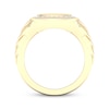 Thumbnail Image 4 of Diamond Smooth Cushion Signet Ring 1/5 ct tw Round-cut 10K Yellow Gold