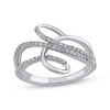 Thumbnail Image 0 of Diamond Swirl Bypass Ring 1/4 ct tw Round-cut 10K White Gold