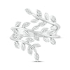 Thumbnail Image 1 of Diamond Branch Bypass Ring 1/10 ct tw Sterling Silver