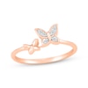 Thumbnail Image 1 of Diamond Butterfly Ring 1/20 ct tw 10K Rose Gold