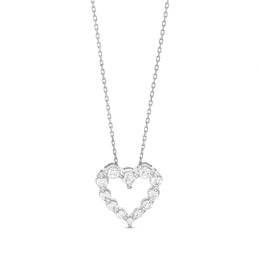 Lab-Grown Diamonds by KAY Heart Necklace 1/2 ct tw 14K White Gold 18&quot;