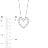Thumbnail Image 1 of Lab-Created Diamonds by KAY Heart Necklace 1/2 ct tw 14K White Gold 18"