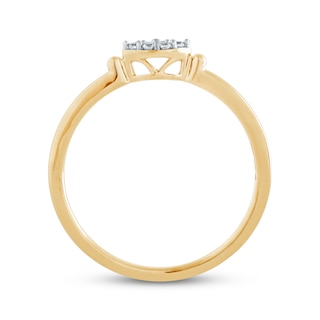 Diamond Marquise Stackable Ring 1/20 ct tw 10K Yellow Gold | Kay