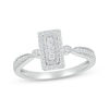 Thumbnail Image 1 of Diamond Rectangle Promise Ring 1/5 ct tw 10K White Gold