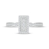 Thumbnail Image 3 of Diamond Rectangle Promise Ring 1/5 ct tw 10K White Gold