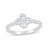 Thumbnail Image 1 of Diamond Clover Bezel Promise Ring 1/5 ct tw 10K White Gold