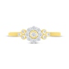 Thumbnail Image 3 of Diamond Bezel Halo Promise Ring 1/5 ct tw 10K Yellow Gold