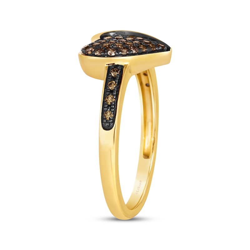 Godiva x Le Vian Diamond Heart Ring 1/3 ct tw 14K Honey Gold
