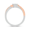 Thumbnail Image 2 of Diamond Twist Shank Promise Ring 1/10 ct tw Sterling Silver & 10K Rose Gold